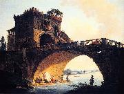 Hubert Robert The Old Bridge oil painting on canvas